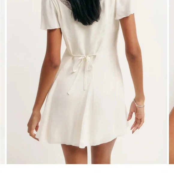 Reformation Malena Dress Ivory - Size 4 - Picture 4 of 5
